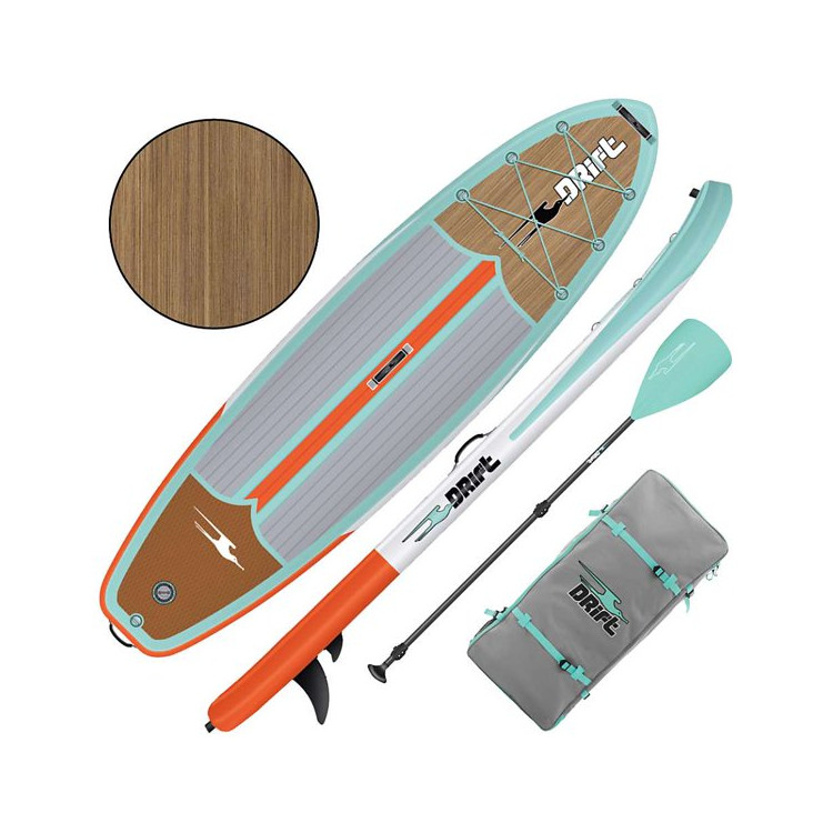 Drift Inflatable 10'8" SUP with Paddle, Pump, Leash, and Bag - Image 2